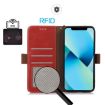 For Honor 400 Pro Red Leather Phone Case - Crazy Horse Cowhide 160.8mm - 4