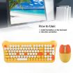 QW05 Pink Mixed Color 2.4G Wireless Keyboard Mouse Set Portable - 6