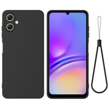 Samsung Galaxy A07 4G Black Liquid Silicone Dropproof Phone Case - 1