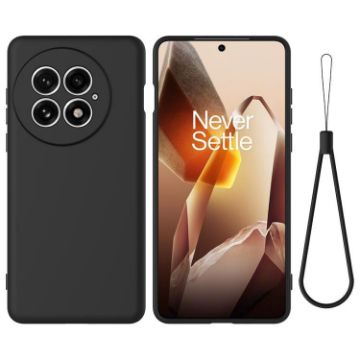 OnePlus 13 Black Liquid Silicone Shockproof Phone Case - 1