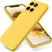 For Honor X6a Yellow Liquid Silicone Dropproof Phone Case Full Coverage - 1