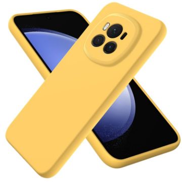 For Honor Magic6 Yellow Liquid Silicone Dropproof Full Coverage Case - 1