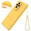 For Honor 200 Yellow Liquid Silicone Dropproof Full Coverage Phone Case - 7