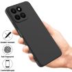 For Honor X7c/Play 200 Plus Black Liquid Silicone Dropproof Phone Case - 2