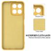 For Honor X7c/Play 200 Plus Yellow Liquid Silicone Dropproof Phone Case - 6