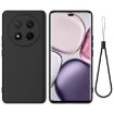 For Honor X9c/X60 Pro 5G Black Liquid Silicone Dropproof Phone Case - 1