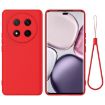 For Honor X9c/X60 Pro 5G Red Liquid Silicone Dropproof Phone Case - 1