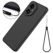 For Honor 300 Black Liquid Silicone Dropproof Full Coverage Phone Case - 7