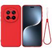 For Honor Magic7 Pro Red Liquid Silicone Dropproof Phone Case - 1