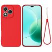 For Honor 400 Lite Red Liquid Silicone Dropproof Phone Case Global - 1
