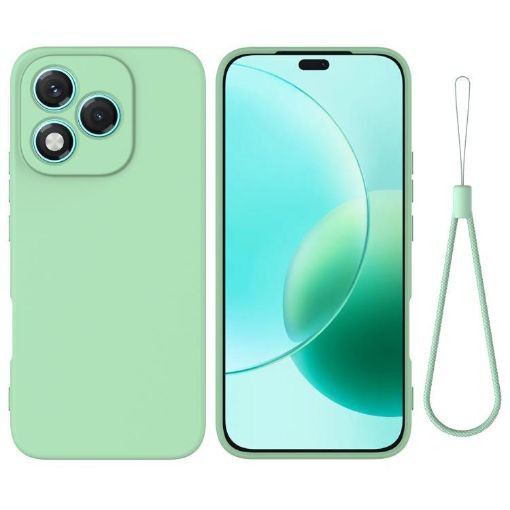For Honor 400 Lite Green Liquid Silicone Dropproof Phone Case - 1