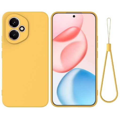 For Honor 400 Yellow Liquid Silicone Dropproof Phone Case 156.5mm - 1