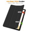 Samsung Galaxy Tab S9+ Black TPU Leather Case with Pen Slot, 3-Fold Cover - 2