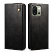 OnePlus 13s 5G Black Leather Phone Case - Oil Wax Crazy Horse Texture - 1