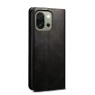 OnePlus 13s 5G Black Leather Phone Case - Oil Wax Crazy Horse Texture - 3