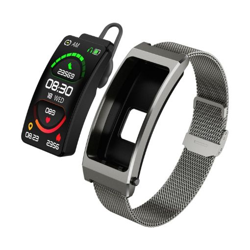 K13S Smart Call Bracelet 1.14" TFT Screen, Milanese Strap, Sleep/Blood O2 Monitoring - 1