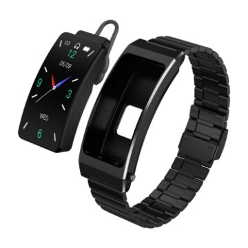 K13S Smart Bracelet: 1.14" TFT, Steel Strap, Sleep & Oxygen Monitor (Black) - 1