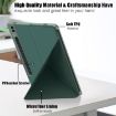 Samsung Galaxy Tab S9+ Dark Green Cloth Texture Leather Case - 5