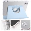 iPad Pro 13 2024 Clear Acrylic 360 Rotation Leather Case - Ice Blue - 3