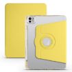 iPad Pro 13 2024 Yellow Clear Acrylic 360 Rotation Leather Case - 1