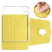 iPad Pro 13 2024 Yellow Clear Acrylic 360 Rotation Leather Case - 2