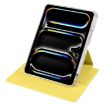 iPad Pro 13 2024 Yellow Clear Acrylic 360 Rotation Leather Case - 5