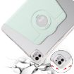 iPad Pro 13 2024 Clear Acrylic 360 Rotating Leather Case - Light Green - 6