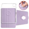 iPad Pro 13 2024 Clear Acrylic 360 Rotating Leather Case - Light Purple - 2