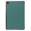 Samsung Galaxy Tab A9 Dark Green Leather 3-Fold Holder Case - 3