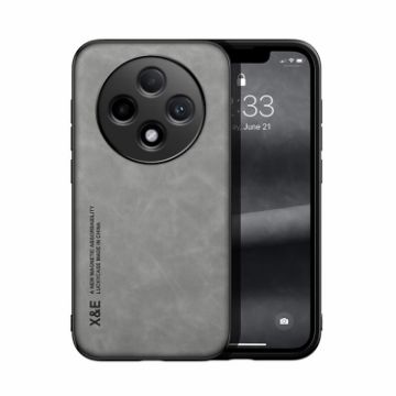 OPPO A3 China Magnetic Leather Phone Case - Light Grey Skin Feel - 1