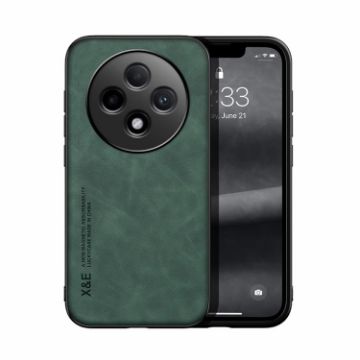 OPPO Reno12 F 5G Green Magnetic Leather Back Case - Skin Feel - 1