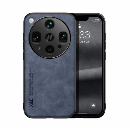 OPPO Find X8 Ultra Blue Magnetic Leather Back Case - Skin Feel - 1