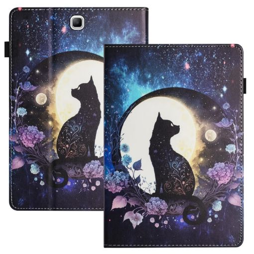 Samsung Galaxy Tab A 8.0 2015 Litchi Leather Tablet Case (Cat Design) - 1