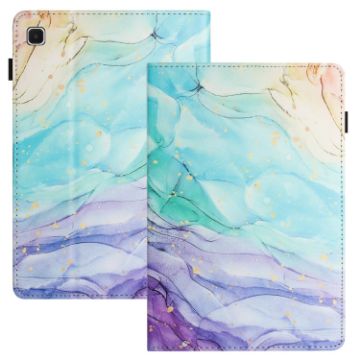 Samsung Galaxy Tab A7 10.4 2020 Leather Case - Litchi Texture, Oil Painting - 1