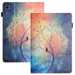 Samsung Galaxy Tab A 10.1 2019 Leather Case - Oil Painting Tree Design - 1