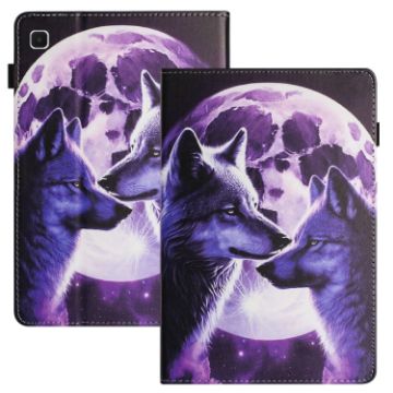 Samsung Galaxy Tab A 10.1 2019 Leather Case - Litchi Texture Wolf Design - 1