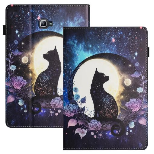 Samsung Galaxy Tab A 10.1 2016 Litchi Leather Tablet Case (Cat Design) - 1