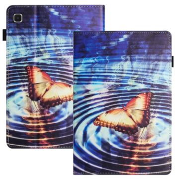 Samsung Galaxy Tab S5e Litchi Texture Leather Case - Butterfly Design - 1