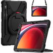 Samsung Galaxy Tab S9/S8/S7 Silicone Hybrid Case with Holder & Strap - 1