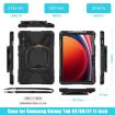 Samsung Galaxy Tab S9/S8/S7 Silicone Hybrid Case with Holder & Strap - 2