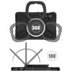 Samsung Galaxy Tab S9/S8/S7 Silicone Hybrid Case with Holder & Strap - 3