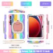 Samsung Galaxy Tab S9/S8/S7 Silicone Hybrid Case with Holder & Strap Pink - 2