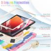 Samsung Galaxy Tab S9/S8/S7 Silicone Hybrid Case with Holder & Strap Pink - 5