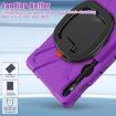 Samsung Galaxy Tab S9/S8/S7 Purple Silicone Hybrid Case with Strap - 4