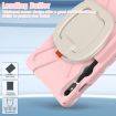Samsung Galaxy Tab S9/S8/S7 Pink Silicone Hybrid Case with Strap - 4