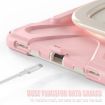 Samsung Galaxy Tab S9/S8/S7 Pink Silicone Hybrid Case with Strap - 6