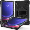 Samsung Galaxy Tab S9+/S8+ Rugged Case with Rotatable Kickstand Grip (Black) - 1