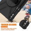 Samsung Galaxy Tab S9+/S8+ Rugged Case with Rotatable Kickstand Grip (Black) - 3