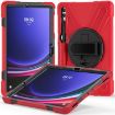Samsung Galaxy Tab S9+/S8+ Rugged Case with Rotatable Kickstand - Red - 1