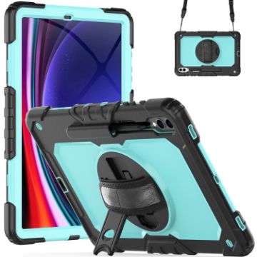 Samsung Galaxy Tab S10+/S9+/S9 FE+ Silicone Hybrid Case Black/Blue - 1